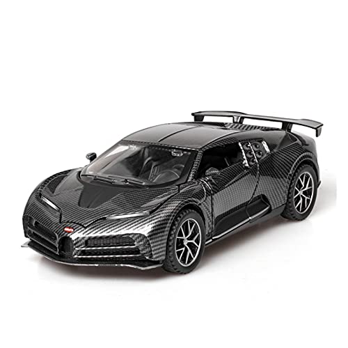 Kit Juguetes Coches Metal Resistente para Bugatti DIVO 1:32 Simulación De Aleación De Fundición Presión Sonido Luz Colección De Modelos De Coches Deportivos Maravilloso Regalo (Color : Carbon Fiber)