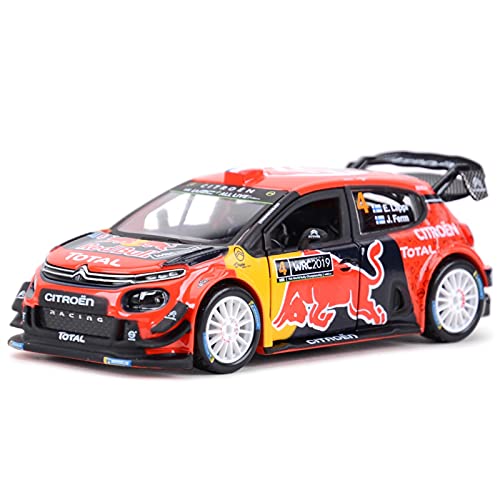 Kit Juguetes Coches Metal Resistente para Citroen C3 WRC 2019 1:32 Monte Carlo Colección De Fundición A Presión Estática Modelo De Coche De Juguete Maravilloso Regalo (Color : B)