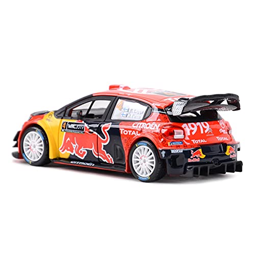 Kit Juguetes Coches Metal Resistente para Citroen C3 WRC 2019 Monte Carlo 1:32 Juguetes para Niños Diecast Alloy Metal Car Model Collection Car Maravilloso Regalo (Color : B)