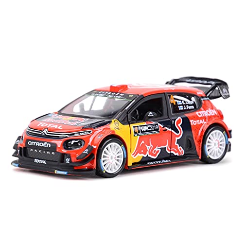 Kit Juguetes Coches Metal Resistente para Citroen C3 WRC 2019 Monte Carlo 1:32 Juguetes para Niños Diecast Alloy Metal Car Model Collection Car Maravilloso Regalo (Color : B)