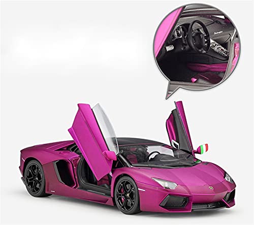 Kit Juguetes Coches Metal Resistente para Lamborghini Aventador LP700 1:18 Simulación Carreras Modelo Aleación Fundición Presión Serie Regalo Niños Coche Maravilloso Regalo (Color : Rosado)