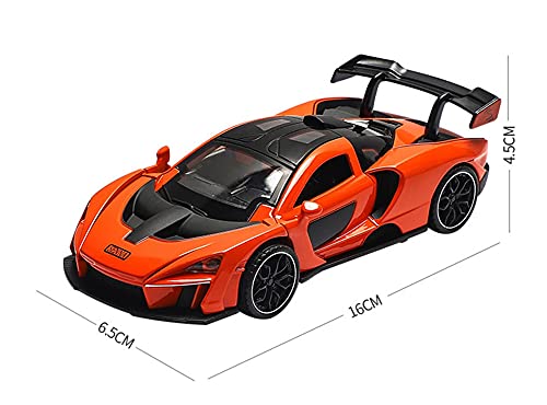 Kit Juguetes Coches Metal Resistente para McLaren 1:32 Simulación Aleación Fundición A Presión Sonido Y Luz Colección De Juguetes Modelo De Coche Deportivo Maravilloso Regalo (Color : White)