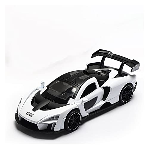 Kit Juguetes Coches Metal Resistente para McLaren 1:32 Simulación Aleación Fundición A Presión Sonido Y Luz Colección De Juguetes Modelo De Coche Deportivo Maravilloso Regalo (Color : White)