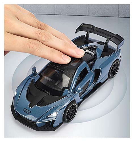 Kit Juguetes Coches Metal Resistente para McLaren 1:32 Simulación Aleación Fundición A Presión Sonido Y Luz Colección De Juguetes Modelo De Coche Deportivo Maravilloso Regalo (Color : White)