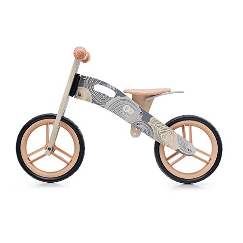 kk Kinderkraft Bicicleta sin Pedales RUNNER, Ligera, Ajustable, 12 Pulgadas, Gris