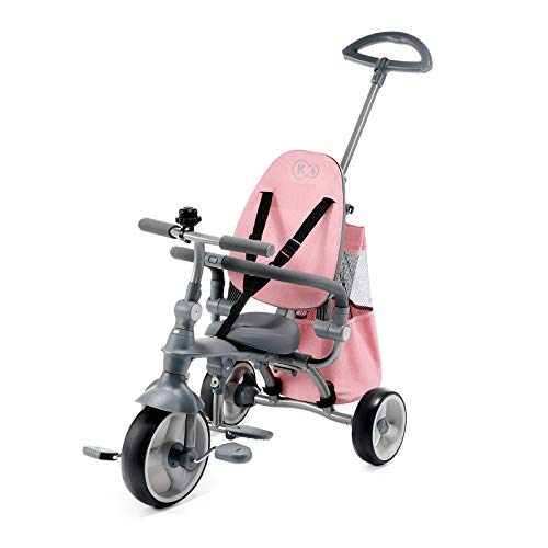 kk Kinderkraft Triciclos Bebés JAZZ, 4 en 1, Evolutivo, Plegable, Móvil, Rosa