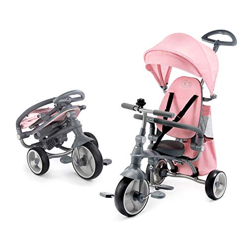 kk Kinderkraft Triciclos Bebés JAZZ, 4 en 1, Evolutivo, Plegable, Móvil, Rosa