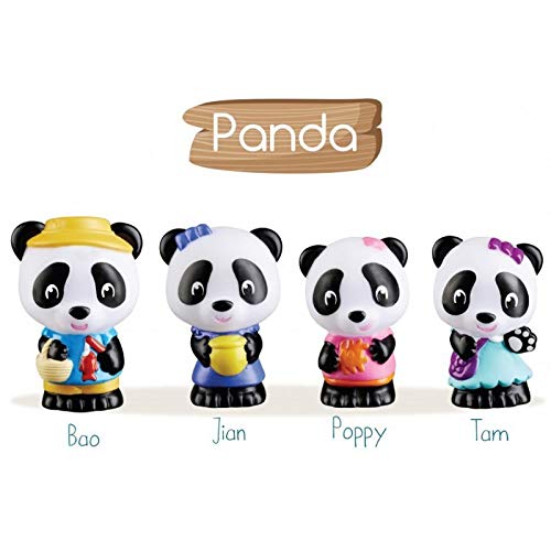 Klorofil - Panda Family 700304 Negro y Blanco