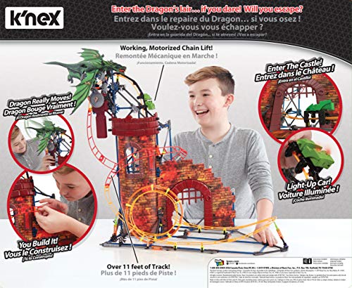 K'nex Rides Dragon'S Revenge Thrill Roller Coaster Building Set Dragon Juego de construcción, Multicolor (34043)