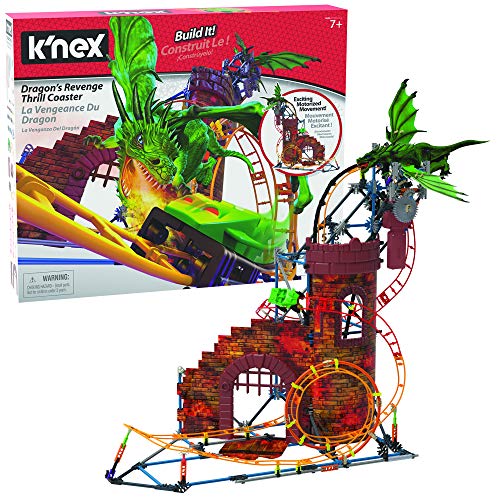 K'nex Rides Dragon'S Revenge Thrill Roller Coaster Building Set Dragon Juego de construcción, Multicolor (34043)