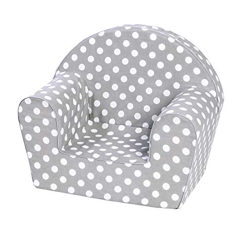 Knorrtoys 68340 - Sillón Infantil, diseño de Lunares, Color Gris