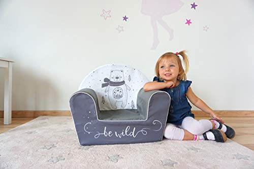 KNORRTOYS.COM 68349 Bear - Sillón Infantil, Color Gris