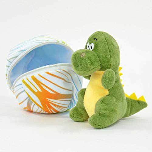 Kögler- Daniel Mini Dino Forma de Huevo, Aprox. 13 cm de Alto, pequeño Peluche para abrazar y amar, Regalo niños, Color carbón (75763)