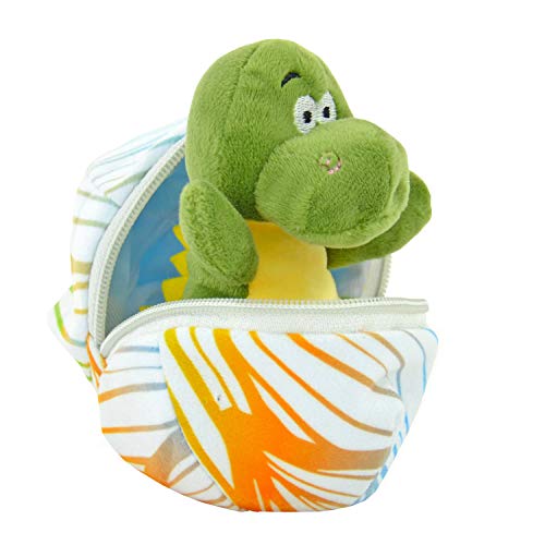 Kögler- Daniel Mini Dino Forma de Huevo, Aprox. 13 cm de Alto, pequeño Peluche para abrazar y amar, Regalo niños, Color carbón (75763)