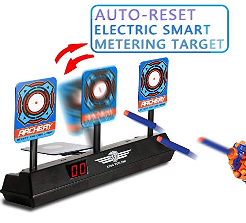 Kqpoinw Objetivo de Puntuación Electrónico, Objetivo de Tiro Eléctrico Objetivo Digital Electrónico para con Restablecimiento Automático para Guns Blaster Elite/Mega/Rival Series