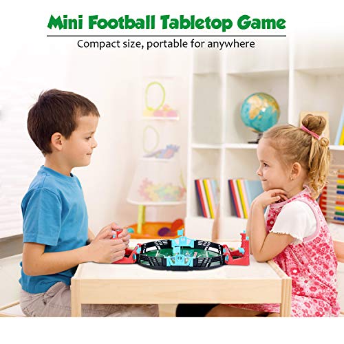 Kriogor Mini Mesa De Futbolín Juegos, Mesa de Juego de futbolín Mini Juego de Arcade de Mesa de fútbol Juego de fútbol de Escritorio en Miniatura para niños Fiesta Familiar