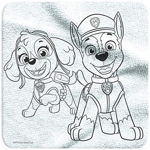 KTN Paw Patrol - Juego de 4 rotuladores de jabón y una toalla para colorear - Lápices de baño como set de regalo