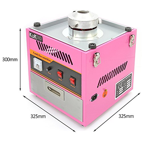 KUKOO Máquina de Algodón de Azúcar Acero Inoxidable Máquina Eléctrica para Hacer Algodón de Azúcar Cotton Candy Machine Commercial