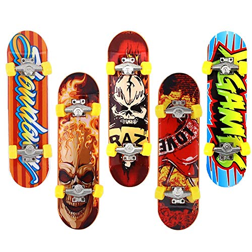 Kungfu Mall 5pcs Pack Finger Board Deck Truck Skateboard Boy Child Toy