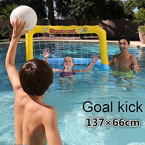 KUYG Piscina juguete hinchable flotante, juguete de piscina, juego de voleibol, canasta de baloncesto, juego de natación para niños y adultos