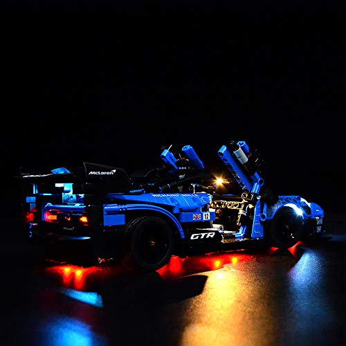 Kyglaring Juego de luces de iluminación para Lego 42123 Technic McLaren Senna GTR coche de carreras, kit de luz LED para LEGO 42123 (solo luz incluida)