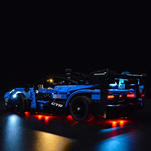 Kyglaring Juego de luces de iluminación para Lego 42123 Technic McLaren Senna GTR coche de carreras, kit de luz LED para LEGO 42123 (solo luz incluida)