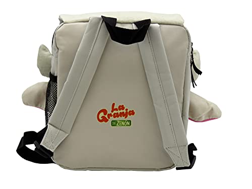 La Granja de Zenón, Mochila Prescolar Infantil La Granja de Zenón con Personaje Lola de Color Blanco (CyP Brands)