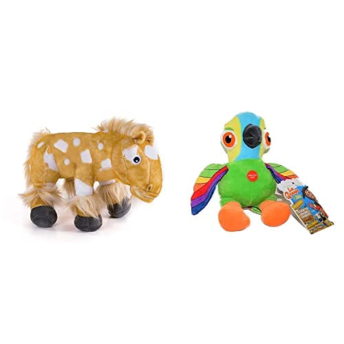 La Granja De Zenón - Peluche DX Musical Caballo Percherón + Mini Peluche Musical Lorito Pepe