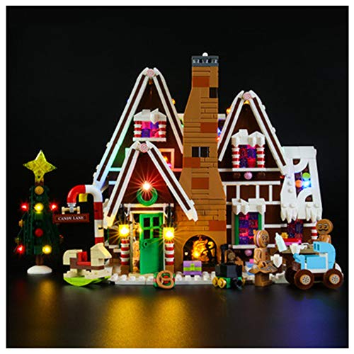 La iluminación del edificio bloque, compatible con Lego 10267 casa de jengibre, adecuado para la serie de árboles de Navidad de invierno Accesorios de iluminación LED (sin incluir los modelos de Lego)