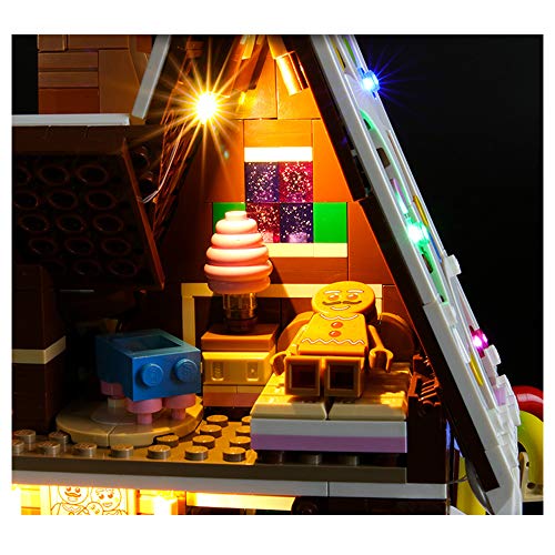 La iluminación del edificio bloque, compatible con Lego 10267 casa de jengibre, adecuado para la serie de árboles de Navidad de invierno Accesorios de iluminación LED (sin incluir los modelos de Lego)