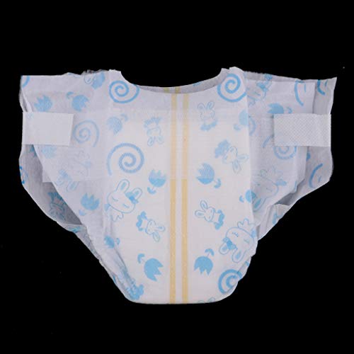 lahomia Pañales de Muñeca Azul Set Pantalones de Pañales Reutilizables para