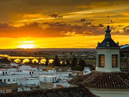 Lais Puzzle Atardecer sobre Badajoz, Extremadura 1000 Piezas