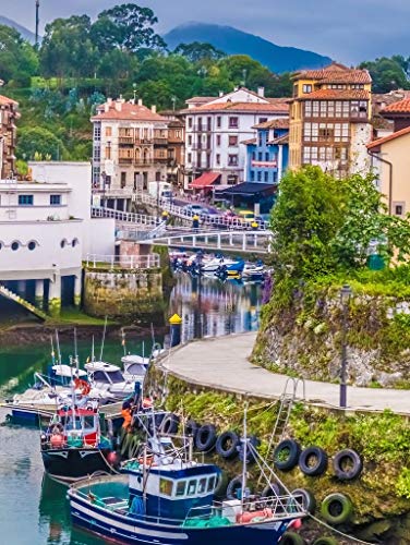 Lais Puzzle Llanes, un Hermoso y Animado Pueblo pesquero en el Mar Cantábrico, Principado de Asturias, Noroeste de España 1000 Piezas