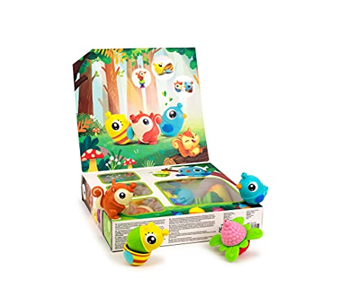 Lalaboom BL320-Juego de Juguetes educativos de Animales del Bosque (25 Piezas, Perlas y Accesorios para ensamblar Primera Edad) (JURATOYS BL320)