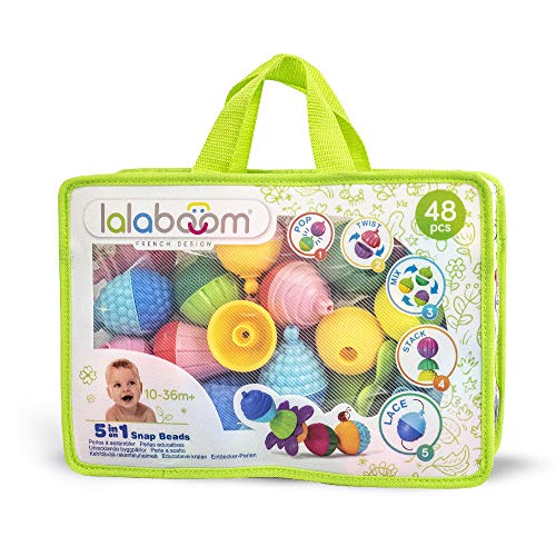 LALABOOM - Set de 48 Piezas de Perlas y Accesorios Lalaboom (BL460)