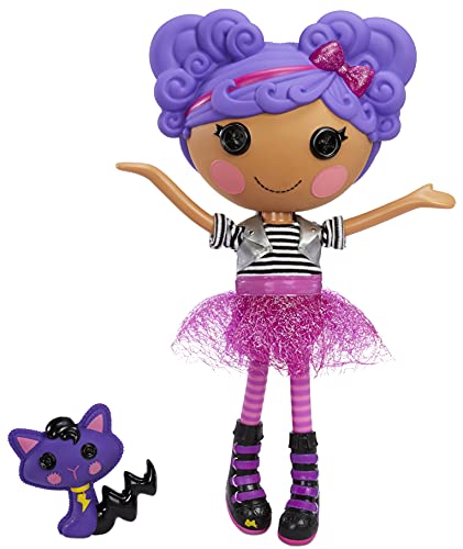 Lalaloopsy Storm E. Sky Gatito-Muñeca rockera Morada de 33cm con Vestido y Zapatos Intercambiables Rosas y Negros-Caja Reutilizable-Edad: 3+ años, Color (576846C3)