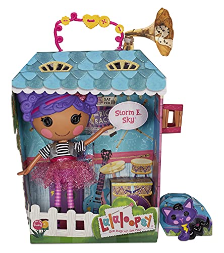 Lalaloopsy Storm E. Sky Gatito-Muñeca rockera Morada de 33cm con Vestido y Zapatos Intercambiables Rosas y Negros-Caja Reutilizable-Edad: 3+ años, Color (576846C3)