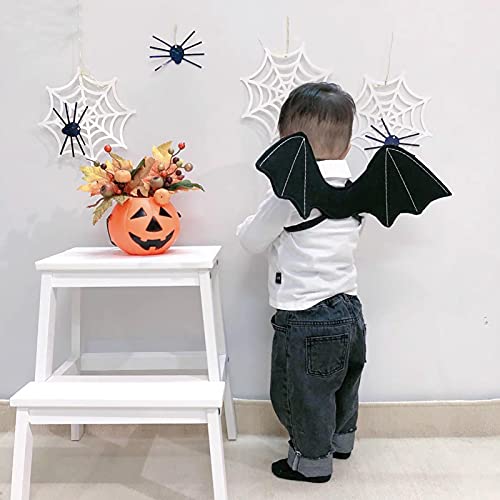 Lamptti Alas de murciélago para Cosplay de Halloween para niños y Adultos, alas Negras, Disfraz de Fiesta de Halloween, Accesorio para Juegos de simulación, Talla única