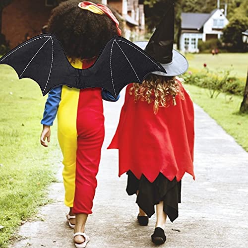 Lamptti Alas de murciélago para Cosplay de Halloween para niños y Adultos, alas Negras, Disfraz de Fiesta de Halloween, Accesorio para Juegos de simulación, Talla única