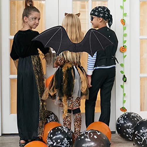 Lamptti Alas de murciélago para Cosplay de Halloween para niños y Adultos, alas Negras, Disfraz de Fiesta de Halloween, Accesorio para Juegos de simulación, Talla única