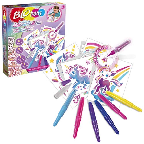 Lansay- Blopens 23636 - Set de actividades con unicornios con purpurina, diseño de unicornios , color/modelo surtido