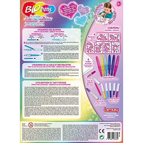 Lansay- Blopens 23636 - Set de actividades con unicornios con purpurina, diseño de unicornios , color/modelo surtido