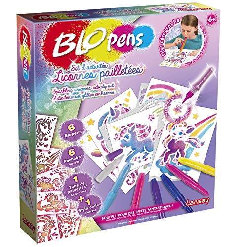 Lansay- Blopens 23636 - Set de actividades con unicornios con purpurina, diseño de unicornios , color/modelo surtido