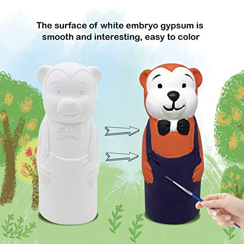 LAPPAZO Pintura Kit Colorear para Niños Figuras de Yeso de Animales DIY Manualidad Creativo Educativo Juguetes para niños Dibujo Graffiti Kit Pintar Juegos Regalos