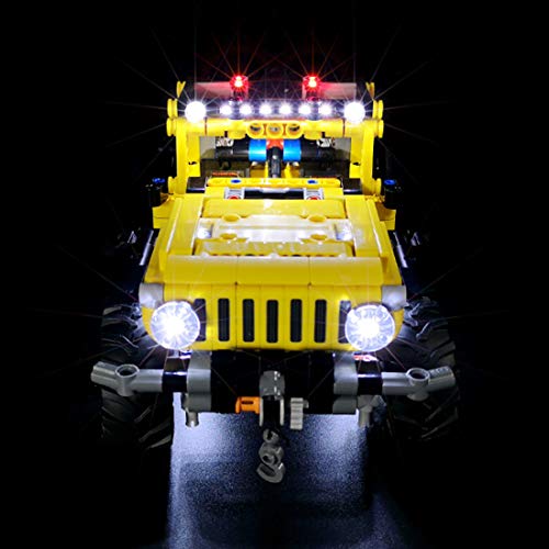 LDB SHOP Juego de iluminación LED para modelo Lego 42122, juego de luces LED compatible con Lego Technic Jeep Wrangler 42122, solo luz, no modelo Lego