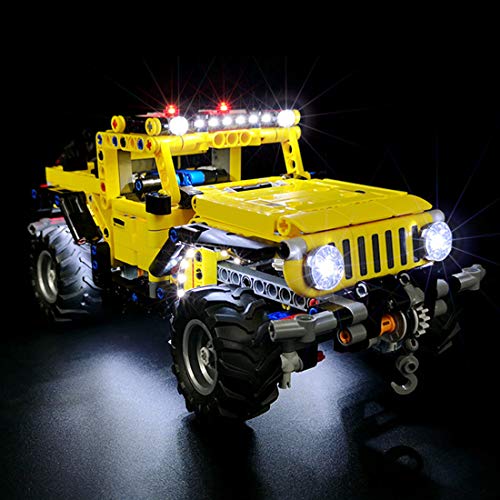 LDB SHOP Juego de iluminación LED para modelo Lego 42122, juego de luces LED compatible con Lego Technic Jeep Wrangler 42122, solo luz, no modelo Lego