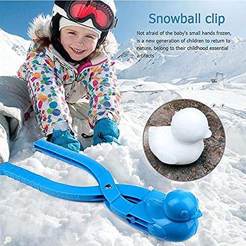 LDMD Duck Shaped Snowball Maker Winter Snow Scoop Clip, Small Bear Shaped Snowball Fight Toys, Dinosaur Snow Sand Mold, Make Snowballs Quickly, Outdoor Play Snow Scoop Ball Toys for Kids (A-Green,1)