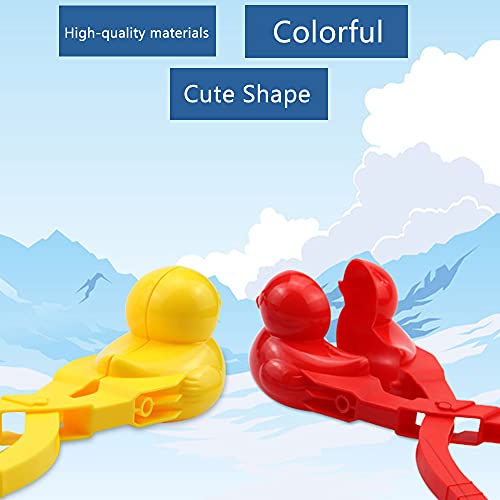 LDMD Duck Shaped Snowball Maker Winter Snow Scoop Clip, Small Bear Shaped Snowball Fight Toys, Dinosaur Snow Sand Mold, Make Snowballs Quickly, Outdoor Play Snow Scoop Ball Toys for Kids (A-Green,1)