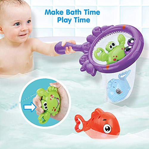 LEADSTAR Juguetes de Baño para Bebé,5PCS Juguetes Bañera Flotante con Juegos de Pesca para Bebe Niños Agua Piscina Baño Playa Regalo Bueno de Cumpleaños Navidad