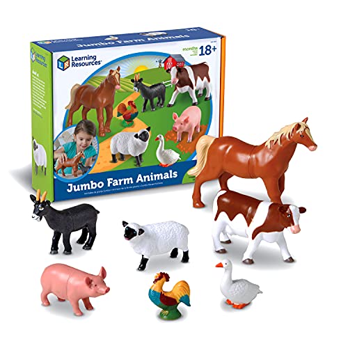 Learning Resources- Animales de Granja Jumbo, Color (LER0694)